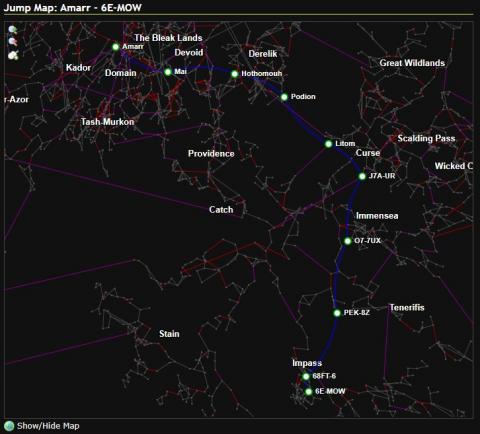 Dotlan - Jump Planner - Exemple 2
